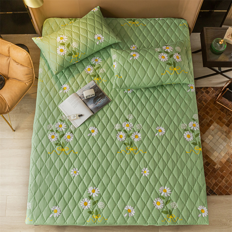 100 Waterproof Mattress Cover Quilted Cotton Mattress Pad Fitted Bed