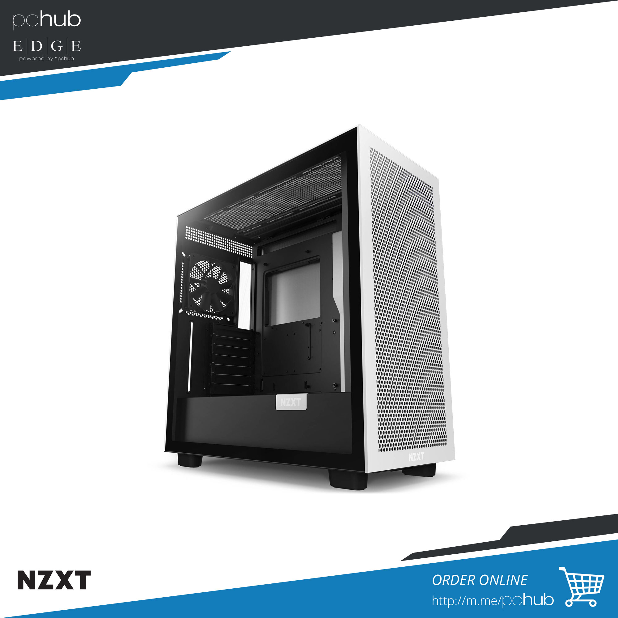 NZXT H7 Flow ATX Mid-Tower Case White CM-H71FG-01 - Best Buy