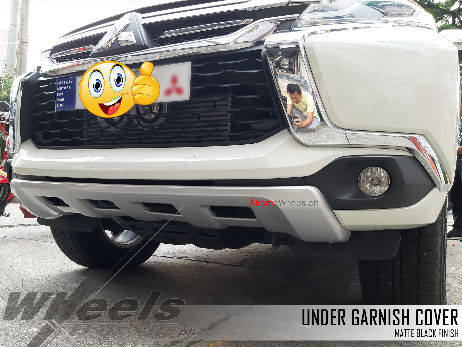 Montero Sport 20162019 Silver Front and Rear Bumper Diffuser Kit Thailand Made / Montero body