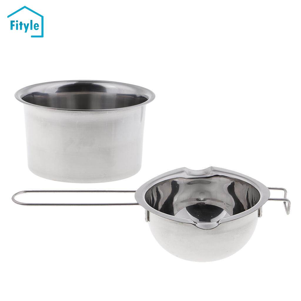 Fityle 2 Pieces Stainless Steel Wax Melting Pot Double Boiler for Candle  Making