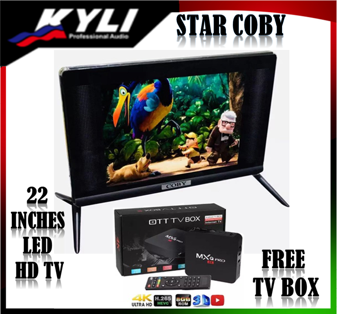 STAR COBY 22” INCHES LED HD TV With Free TV BOX For