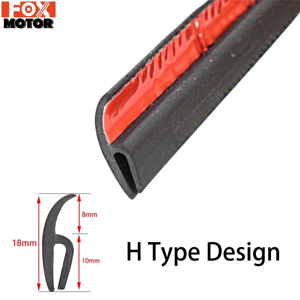 4M Universal Rubber Front Rear Windshield Edge Sunroof Seal Strip Weatherstrip Dustproof Sealing