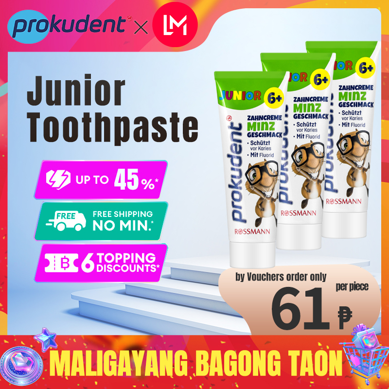 prokudent Junior Toothpaste for Children 6+ [Bundle 3]with 1450 ppm