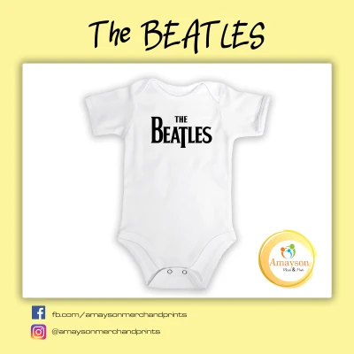 Amayson The Beatles and Nirvana theme baby onesies