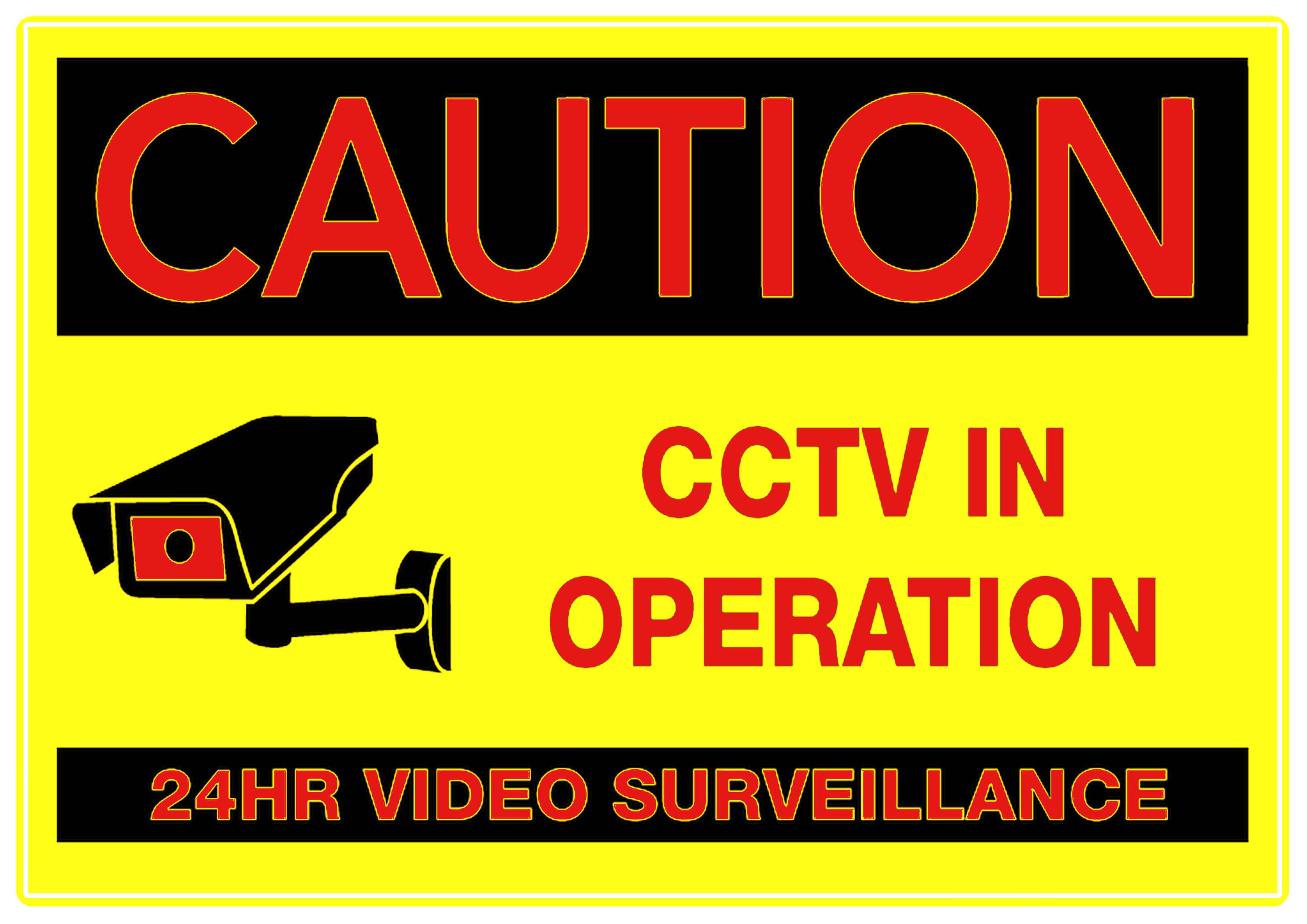 CCTV Signage LAMINATED Lazada PH