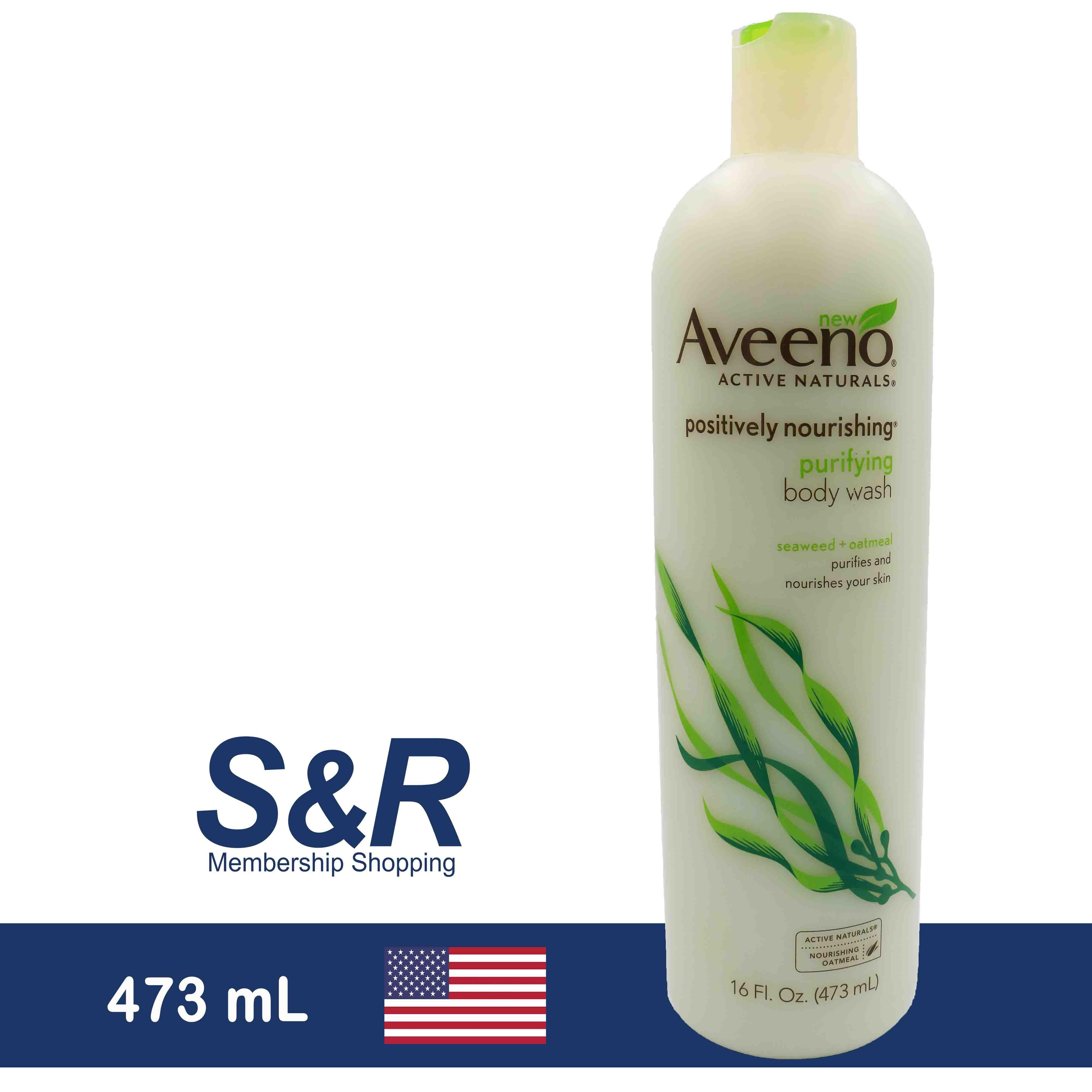 Aveeno Active Naturals Positively Nourishing Purifying Body Wash with Seaweed & Oatmeal 473 mL