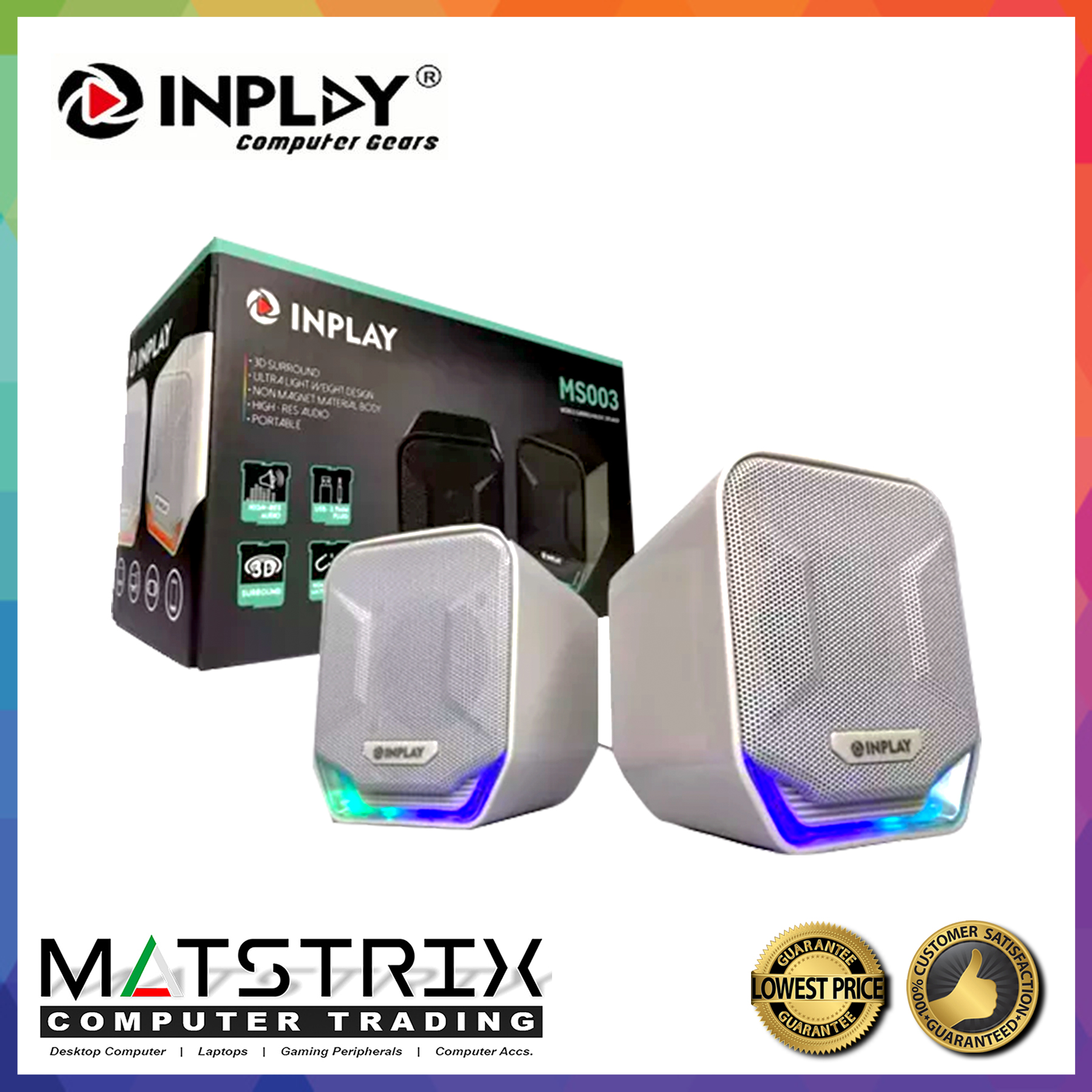 Inplay Multimedia Speaker for PC MS003/MS006 | Lazada PH
