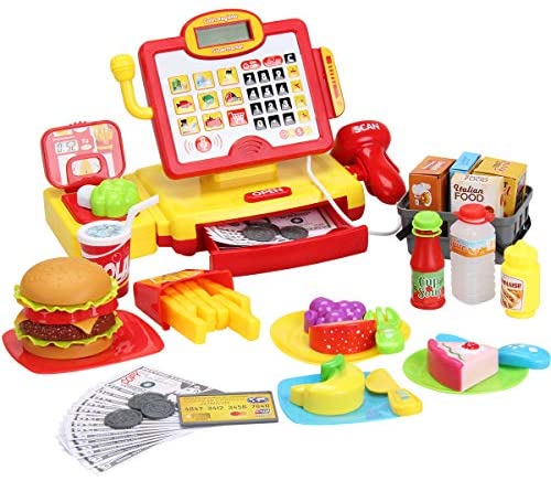 Play-Doh Cash Register Toy for Kids 3 Years and Up with Fun Sounds, Play  Food Accessories, and 4 Non-Toxic Colors 