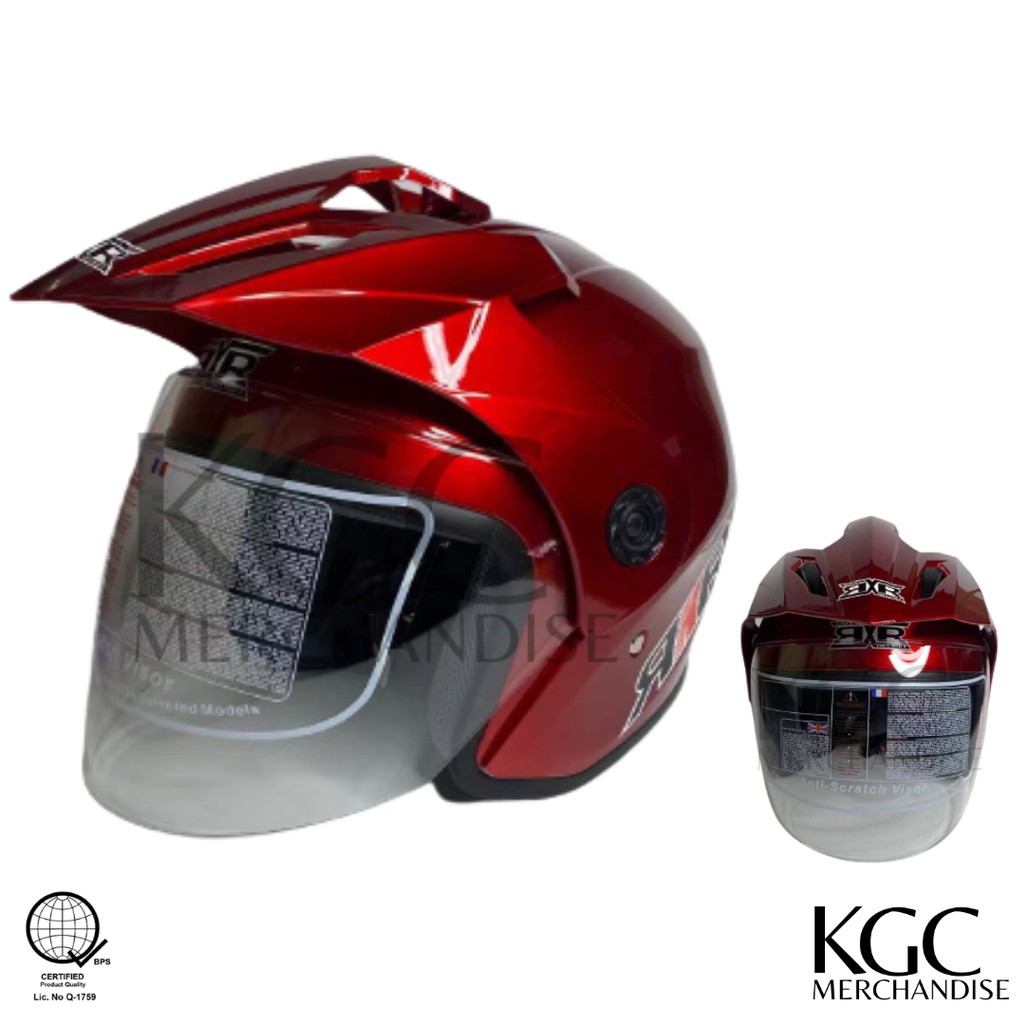 HOT SALE Rxr Half-Face Helmet New Design With Clear Visor 065-K | Lazada PH