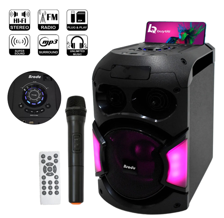6.5inch HIFI Big Sounds Portable Stereo Super Bass Wireless Karaoke