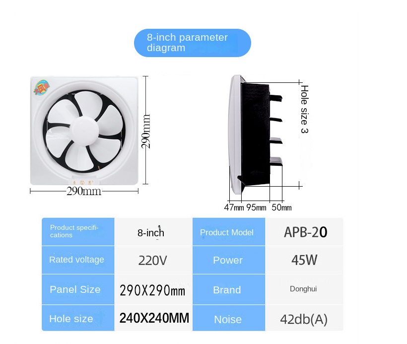 (In stock)New Package Exhaust Fan Ventilation Fan Kitchen Lampblack