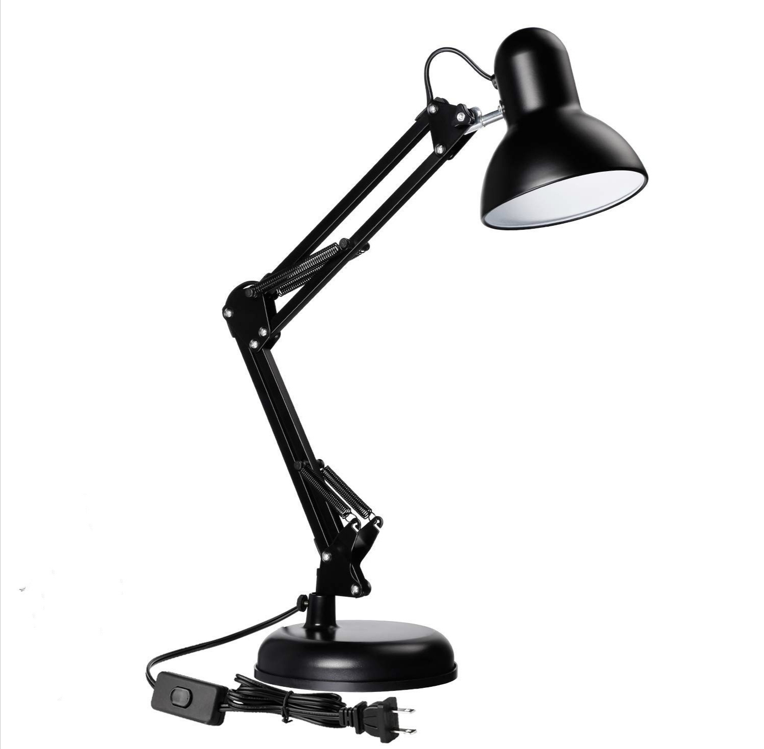 Metal Swing Arm Desk Lamp, Classic Architect Clip On Study Table Lamp