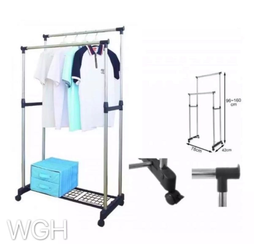 BUY 1 TAKE 1 Fordable Double Pole Stainless Steel Clothes Rack review