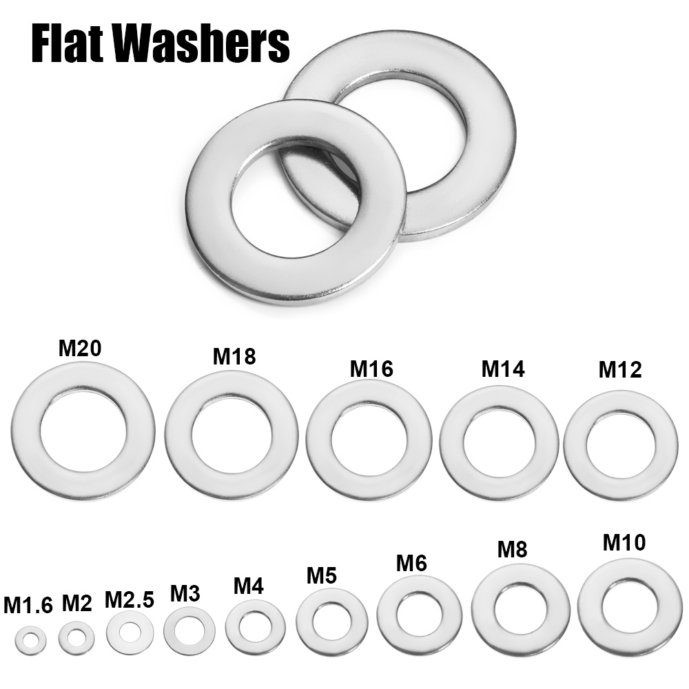 M6 A2 Stainless Steel M12 M5 Form C Washers Wide Large Flat Washer M10 M4 
