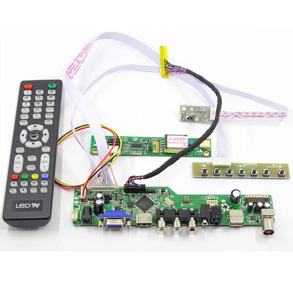 TL HDMI+DVI+VGA B1 LCD Screen Controller Board Kit for 14.1 inch LP141WX3 