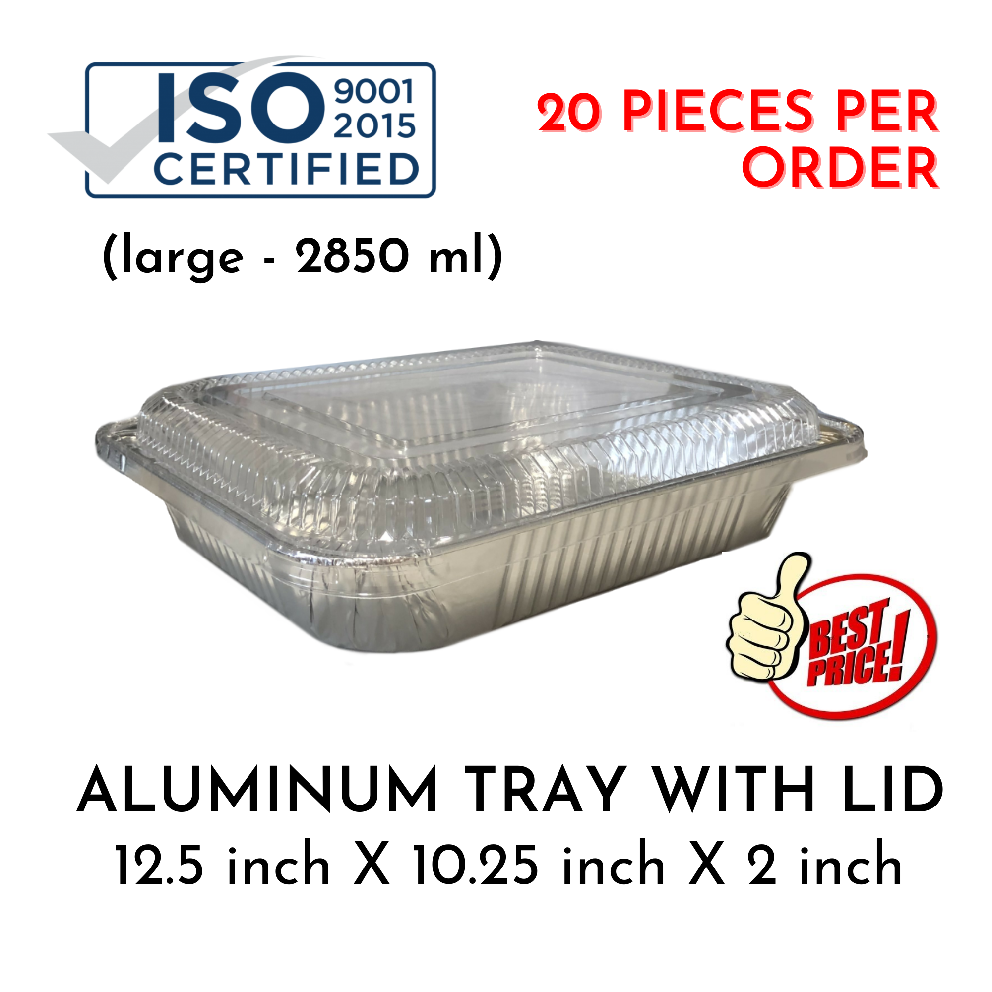 20 Pcs Disposable Foil Pans Aluminium Foil Trays Foil Food Trays