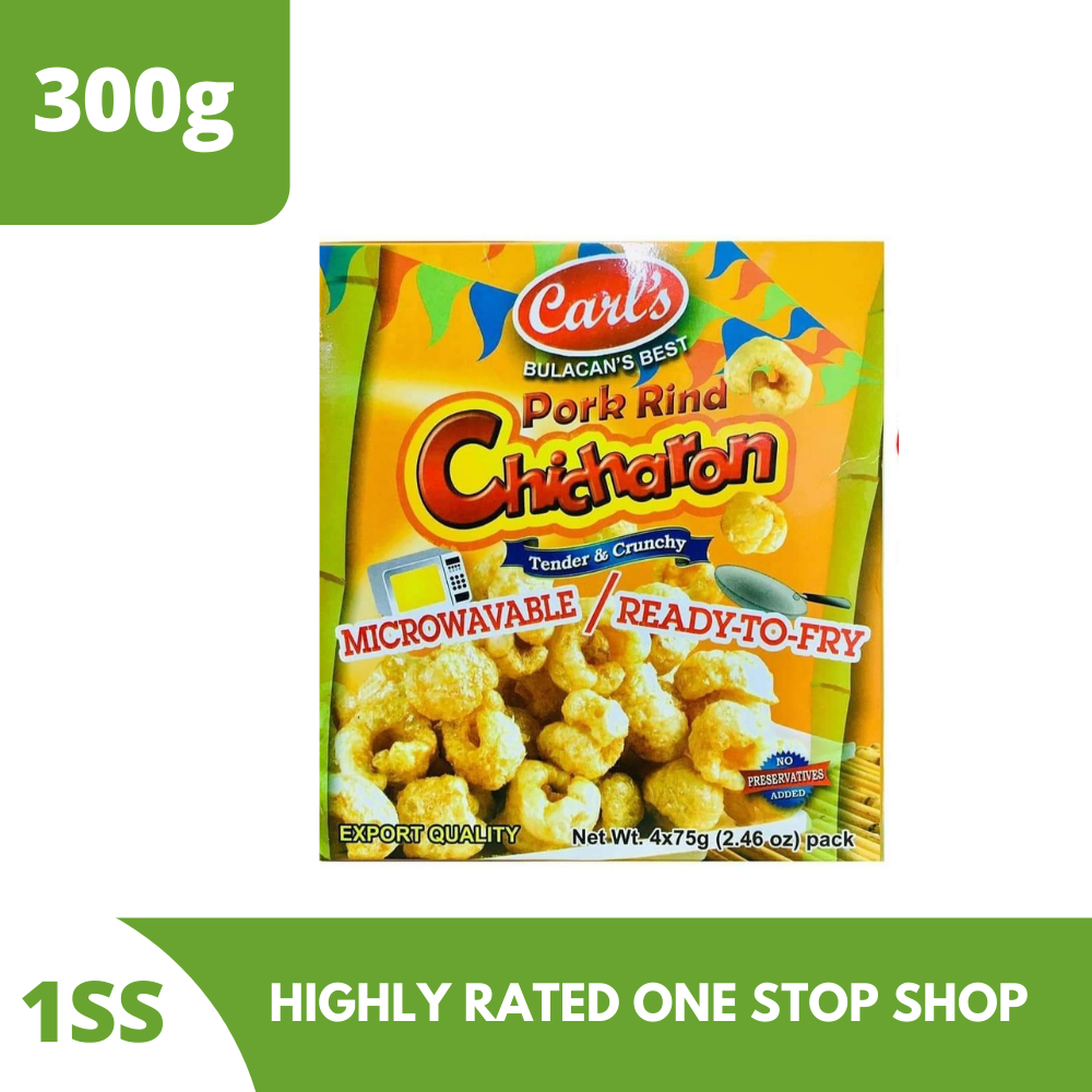 Carl's Ready To Fry Pork Rind Chicharon Microwavable, 300g Lazada PH