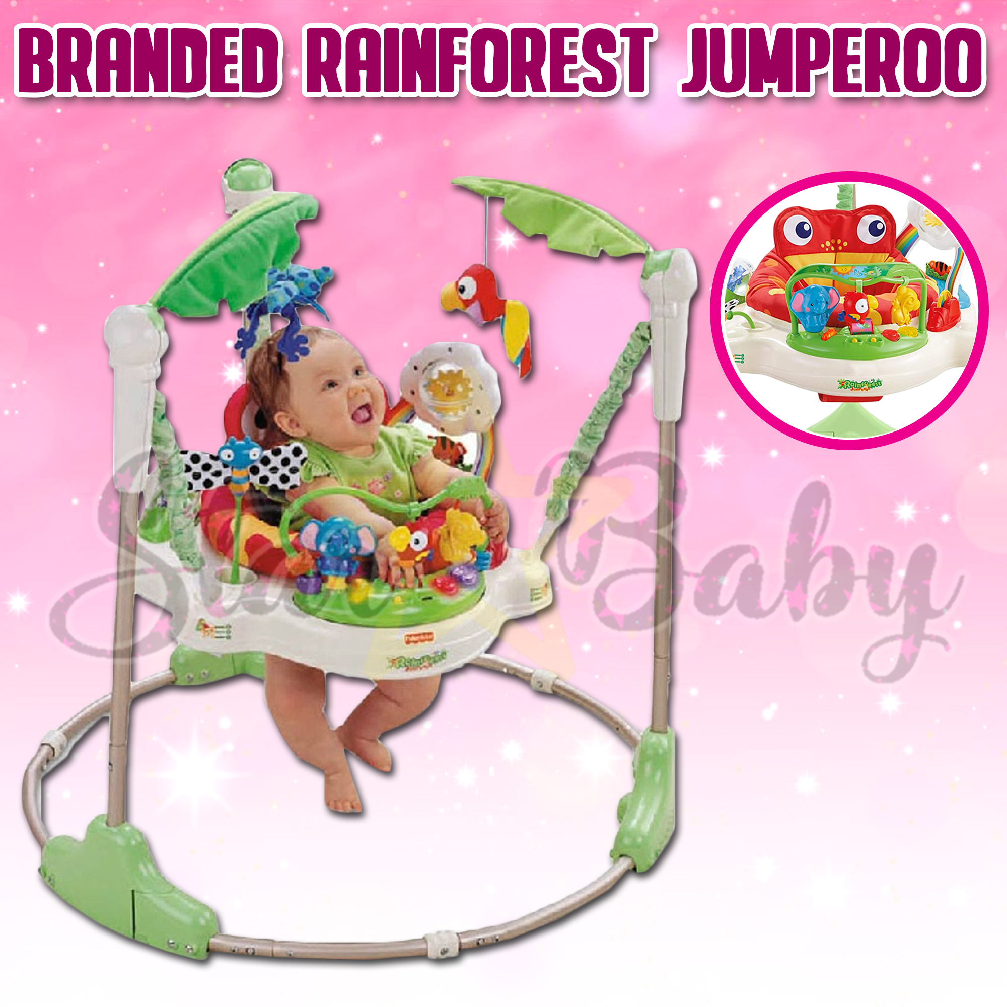 pink rainforest jumperoo