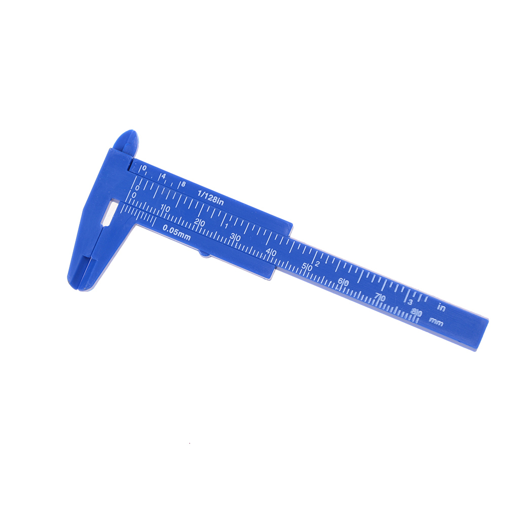 Fulai 80mm Mini Plastic Student Sliding Vernier Caliper Gauge Measurement Tool