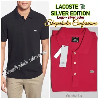 lacoste silver crocodile