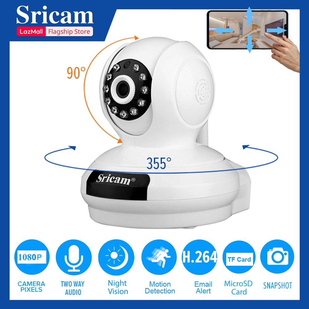 SRICAM SP019 Wireless CCTV 5X Zoom Tilt feature Security Camera (White)