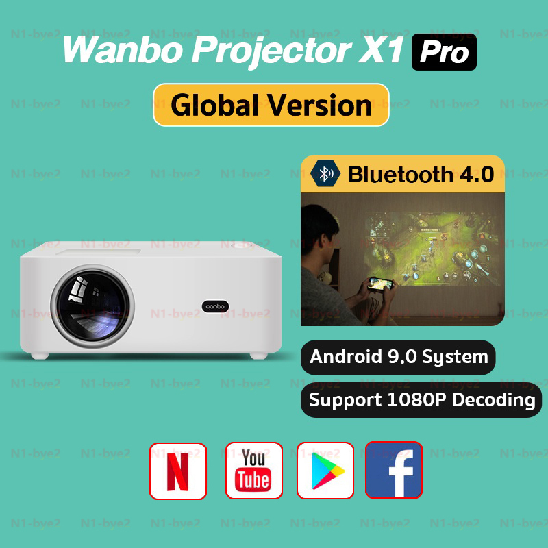 Wanbo X1 PRO X1 Projector 1080P resolution projector with builtin
