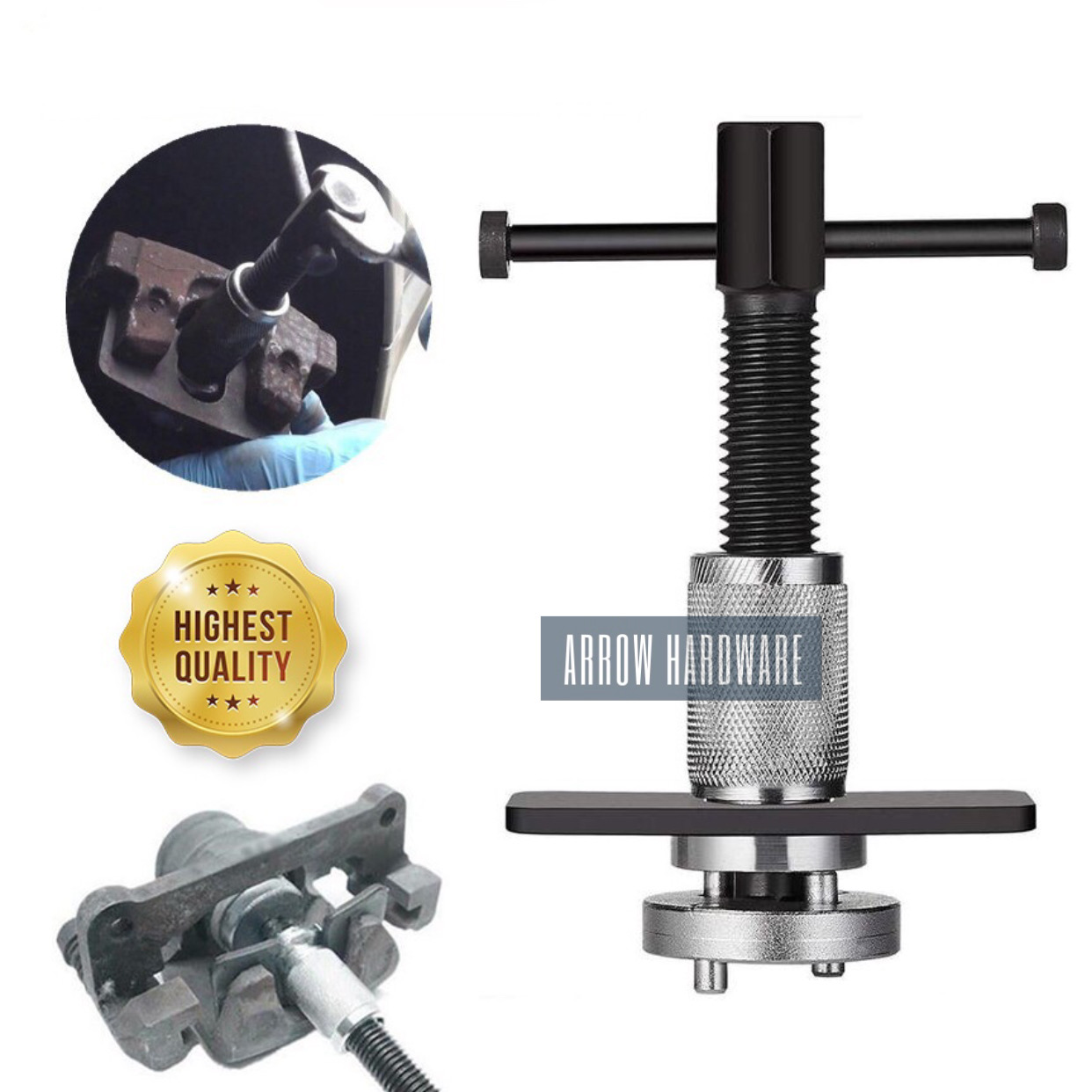 thumbnail image 2 of Disc Brake Pad Spreader Tool – Caliper Piston Compressor, Steel Press For Easy Installation 2 of 6
