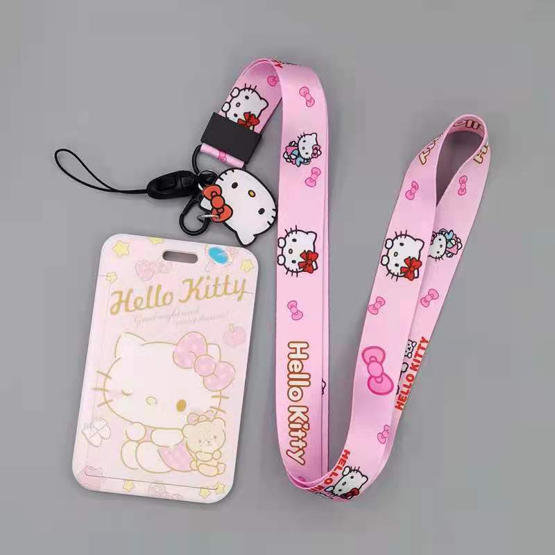 Sanrio kuromi melody card holder with lanyard cardholder id card holder ...