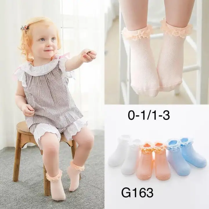 baby girl white lace socks