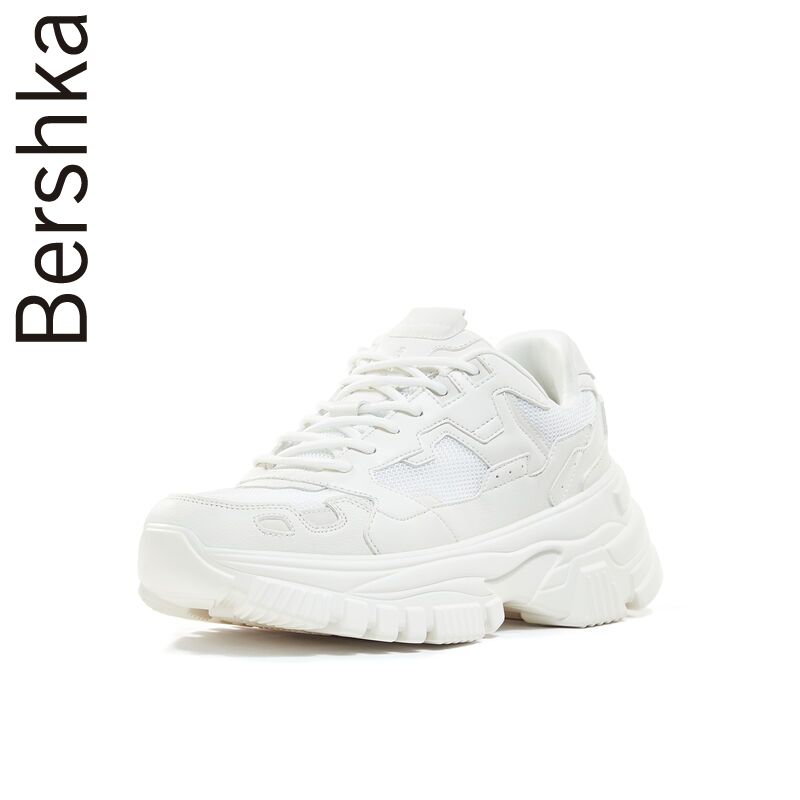 Bershka men's shoes 2021 new mesh platform sports outdoor small white ...