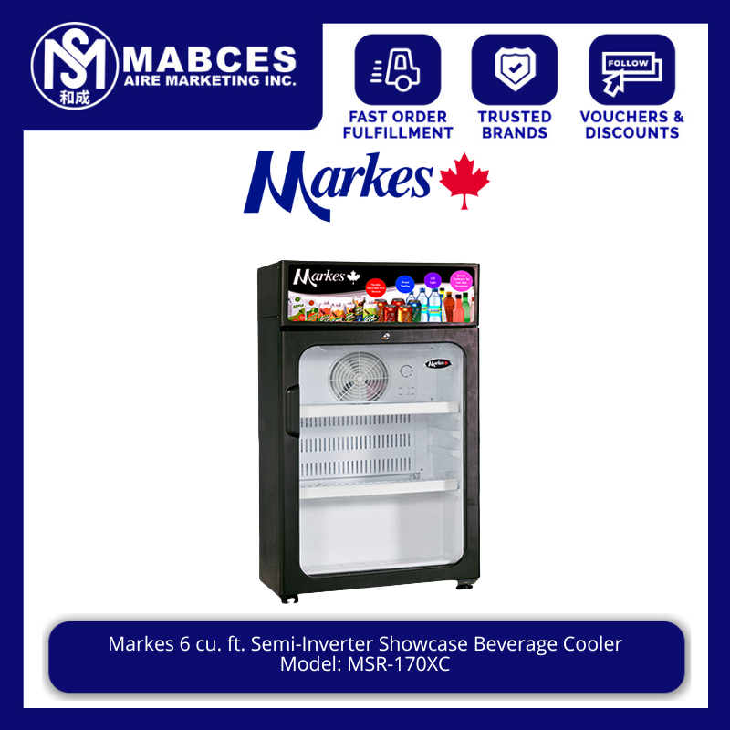 Markes 6 cu. ft. SemiInverter Showcase Beverage Cooler MSR170XC