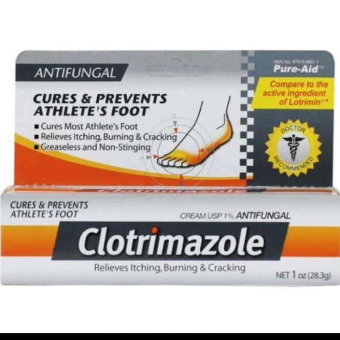 PUREAID CLOTRIMAZOLE ATHLETE'S FOOT CREAM, 1OZ Lazada PH