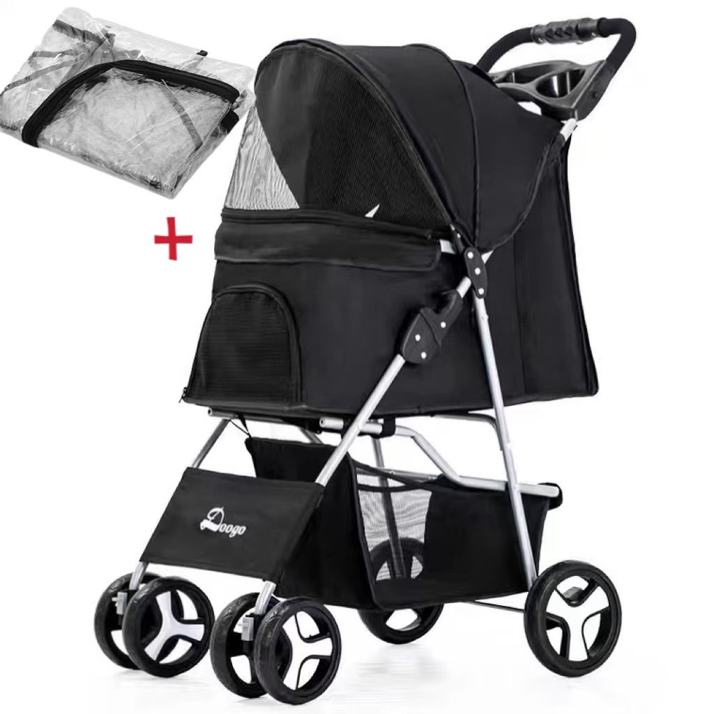 （fast shipping）Fit 20KG Pet Trolley Outdoor Foldable Pet Stroller Pet