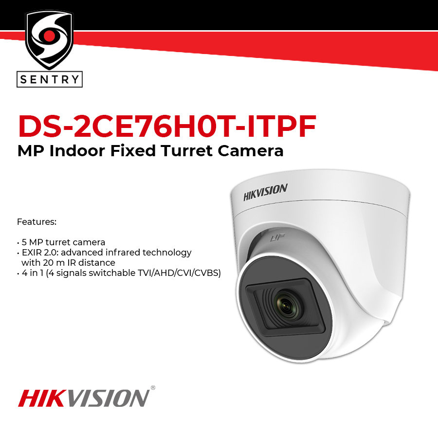 Hikvision Ds Ce H T Itpf Mp Indoor Fixed Turret Camera Lazada Ph