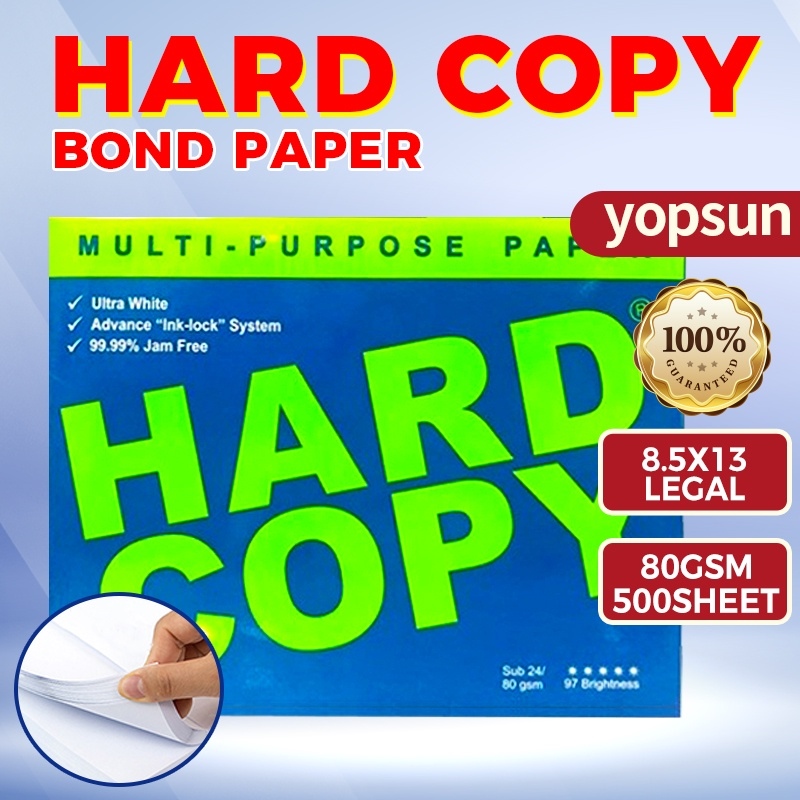 Hard Copy Paper / A4 Long 80gsm 500 Sheets Sub.24 Lazada PH