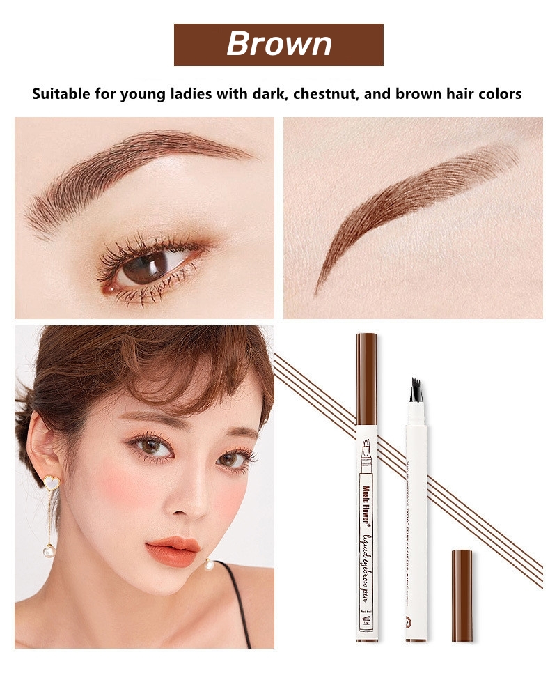 🔥Cadia👍 4 Colors Liquid Eyebrow Pen Long Lasting Waterproof Tattoo ...