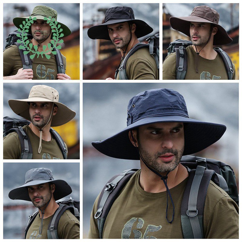 Waterproof Outdoor Bucket Hat Wide Brim Cowboy hat for men Fishing