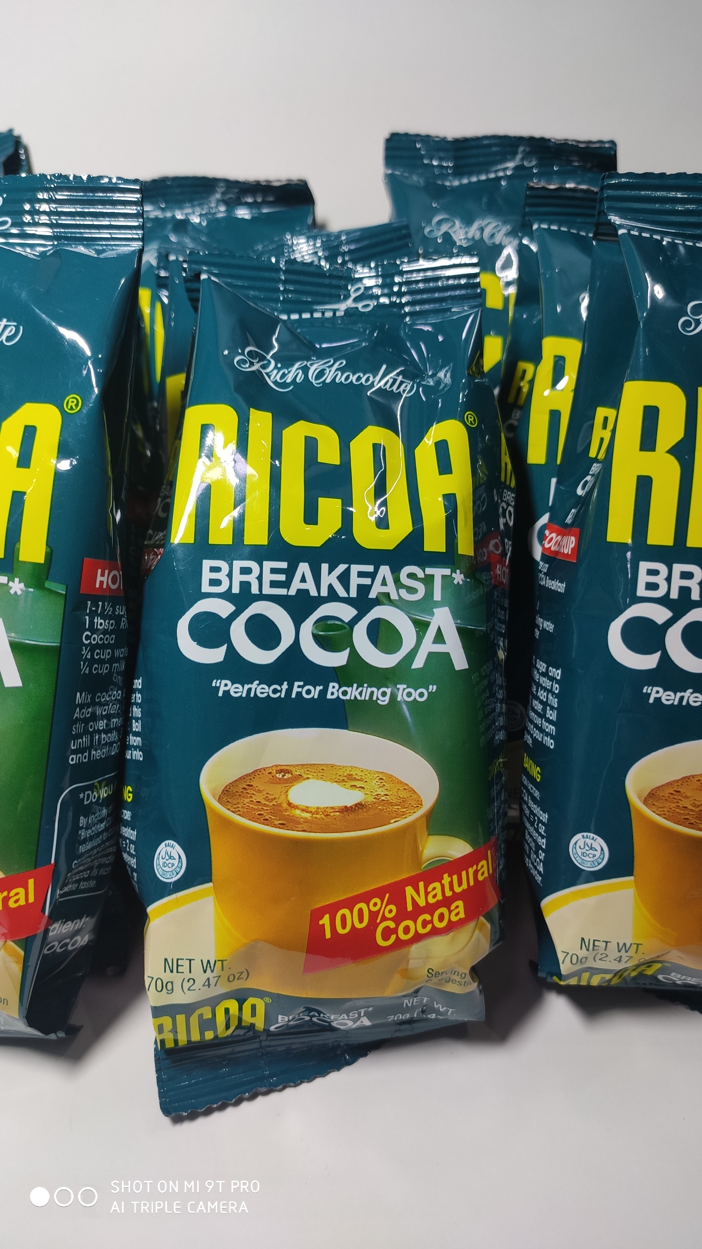 Ricoa Breakfast Cocoa, 70g, Powdered Milk