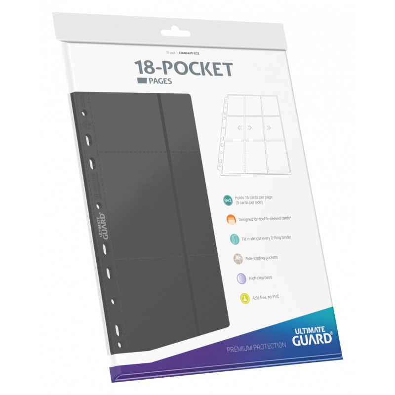 Blue 10 Pocket Pages 18-Pocket Side-Loading Pages Ultimate Guard 
