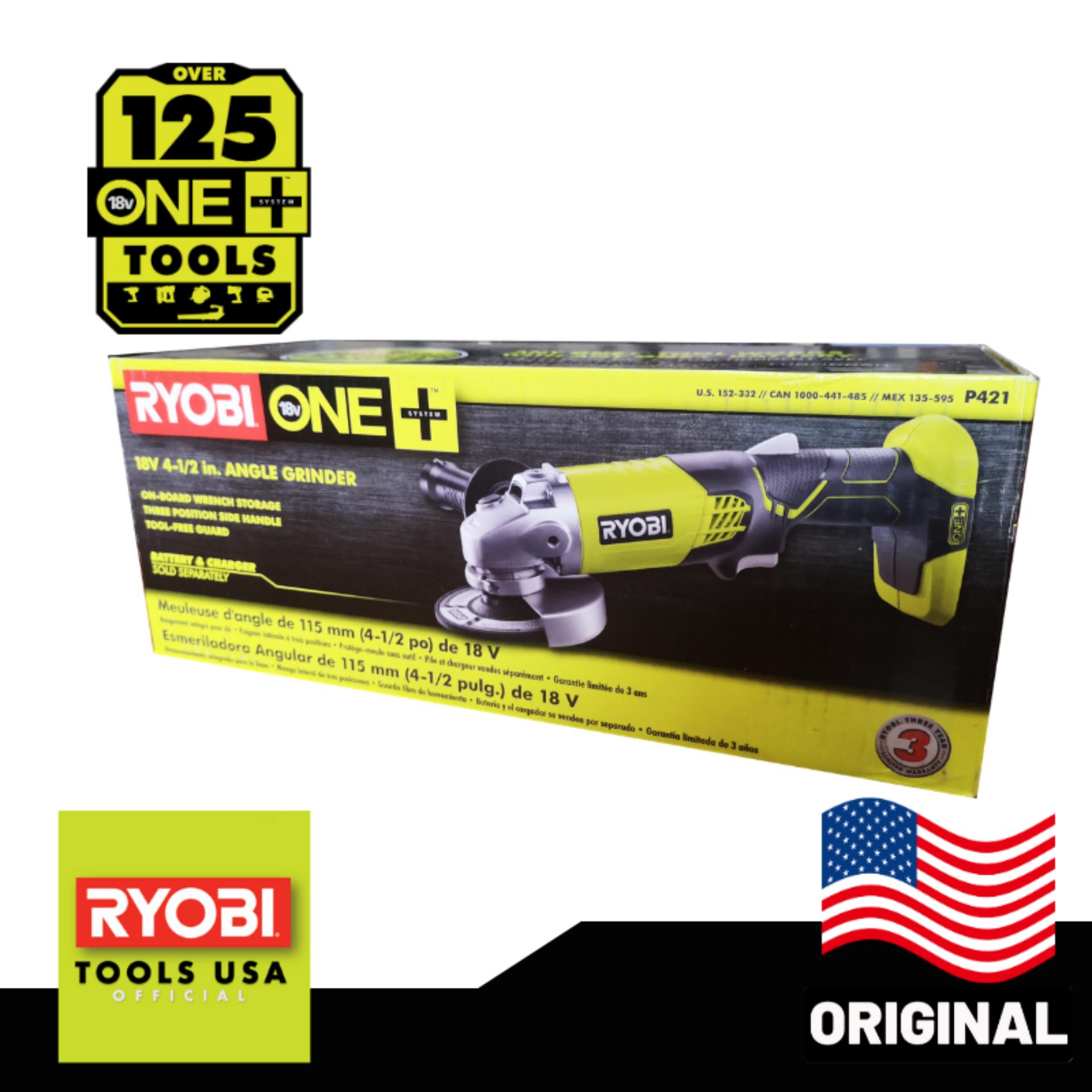 Ryobi Cordless angle grinder 115 mm w/o battery 18V R18AG-0 One+