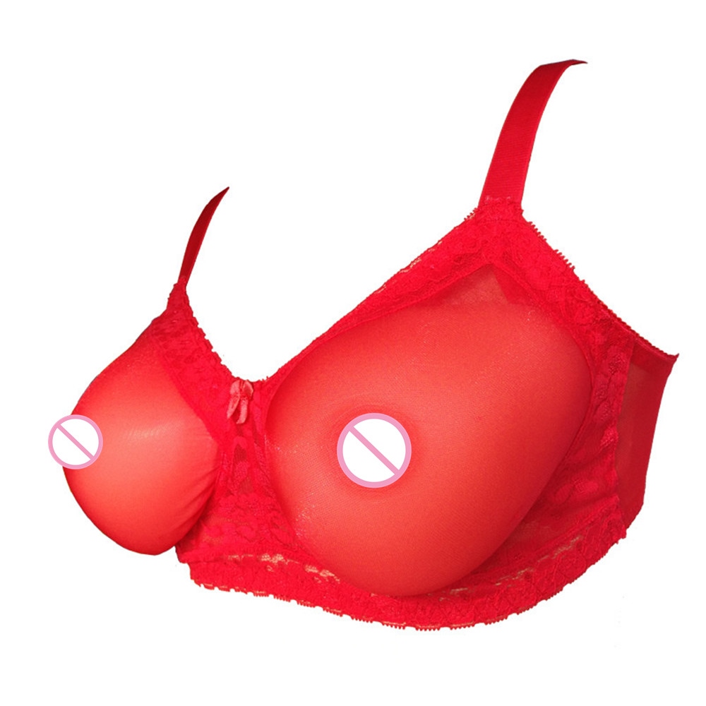 D-H Huge Cup See-Through Pocket Bra Shemale Drag Queen