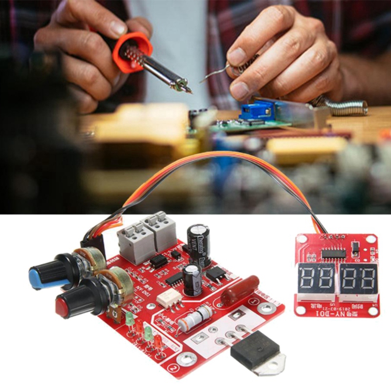 NY-D01 Spot Welder Control Board 40A 100A Digital Spot Welding Machine Time & Current Control Display Spot Welder