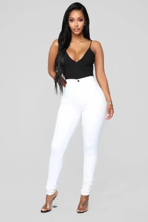 white jeans with flames