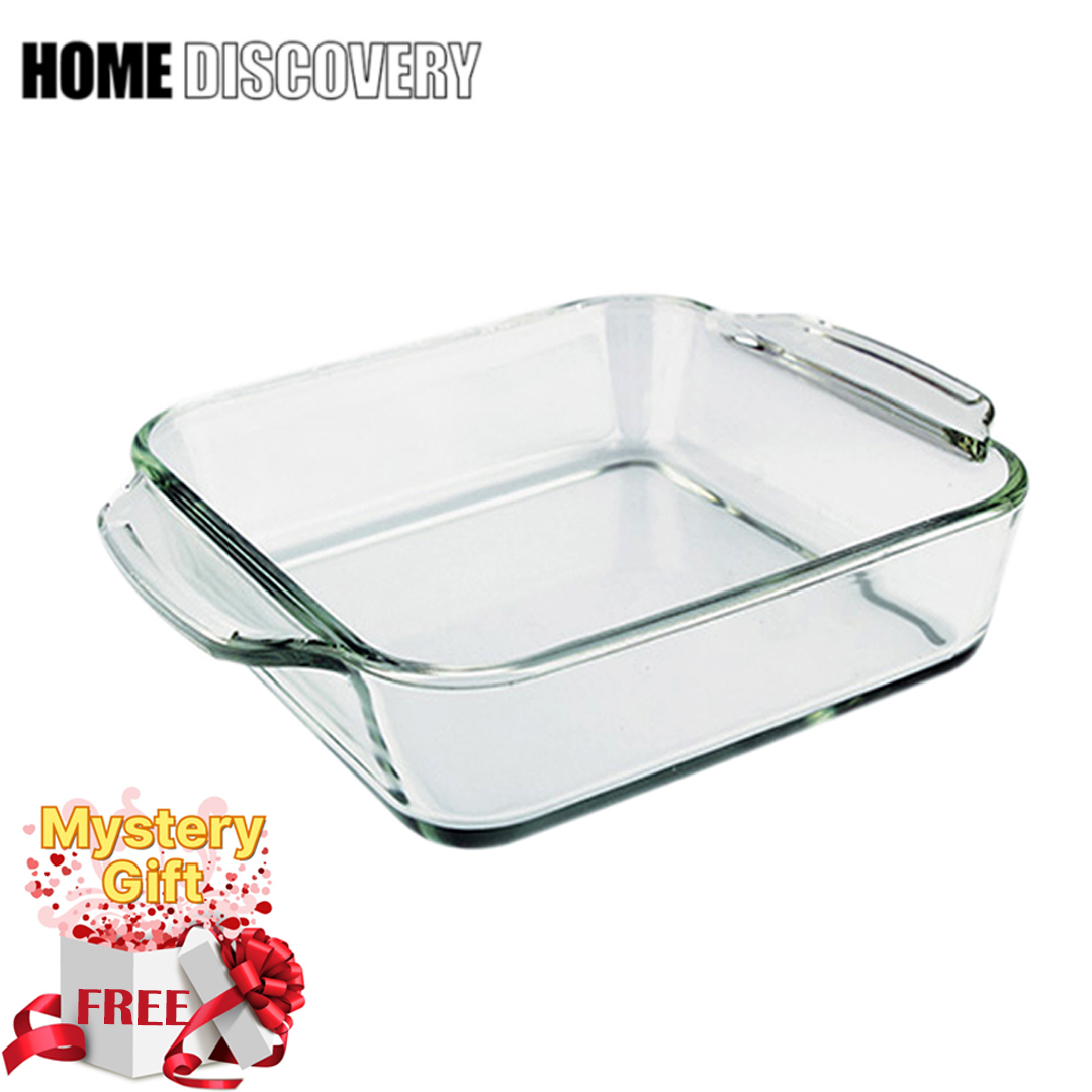 Home Discovery Heat Resistant Square Glass Baking Dish 1.0 Liter (1 pc