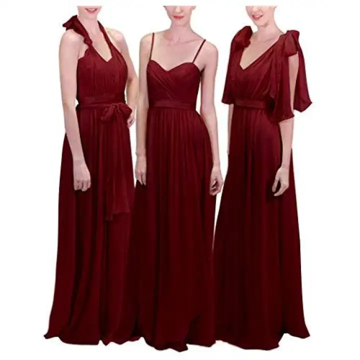 maroon infinity gown