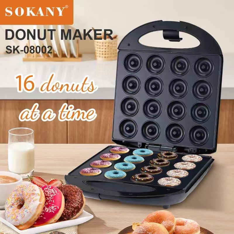 Mini Doughnut Maker Mini Cake Donut Machine Double-sided Heating