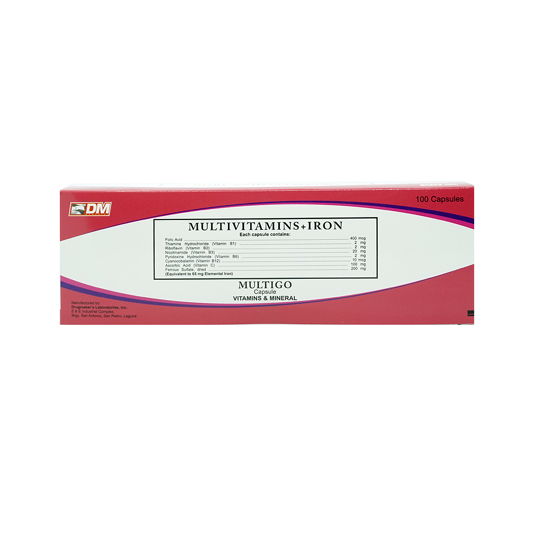 Multigo Multivitamins+Iron Capsule Vitamins & Mineral (10 pcs/pack
