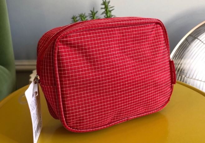 Synapse Japan crosshatch red cosmetics case / makeup / Dopp kit / pencil  pen bag / stationery pouch | Lazada PH