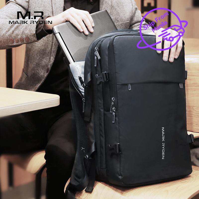 Mark Ryden Man Backpack Fit 17 inch Laptop USB Recharging Multilayer