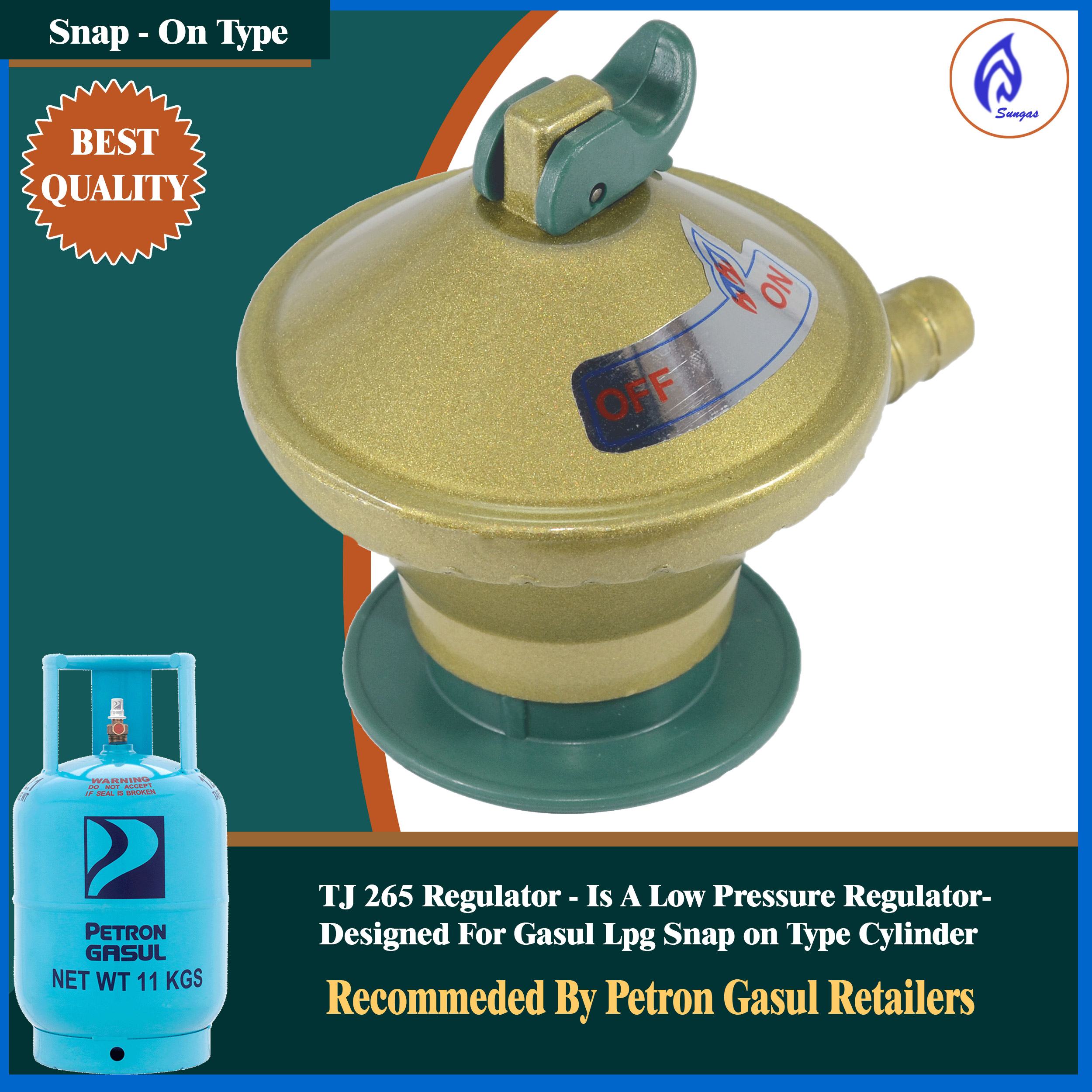 GASUL SNAP ON LPG REGULATOR(SUN GAS) Lazada PH